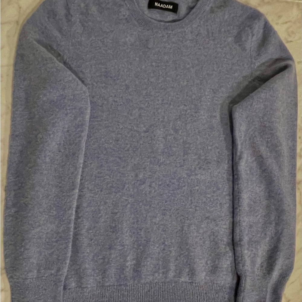 NAADAM Cashmere Women's Heather Blue Crewneck Sweater
